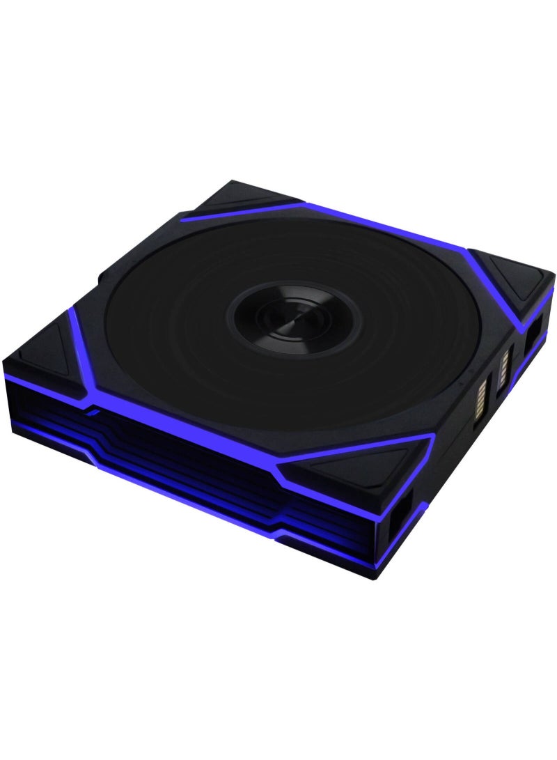 ليان لي مروحة UNI FAN TL اللاسلكية 120 مم، مروحة RGB لاسلكية بتردد 2.4 جيجاهرتز، تحكم PWM، تصميم معياري متشابك، تدفق هواء عالٍ وضوضاء منخفضة، متوافقة مع برنامج L-Connect 3، أسود | 12TL1W1B - Image 4